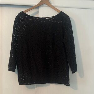 LOFT Black Lace Women's Blouse